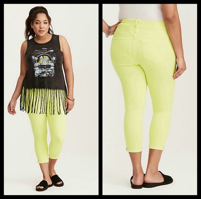 Cropped Jeggings Lemon Lime 