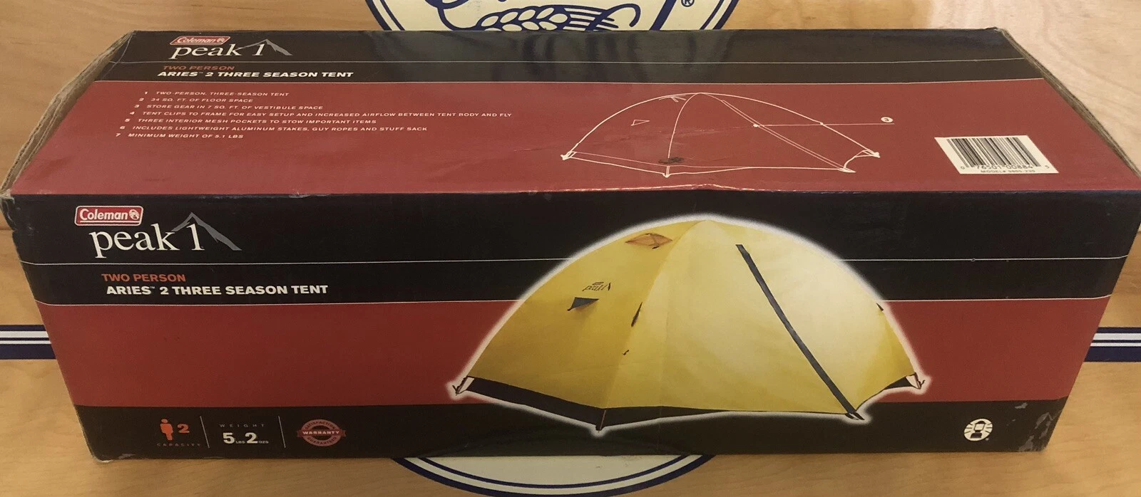 NEW Coleman Peak 1 Aries2 Tent 2 Person 3 Season Lightweight Camping Backpacking