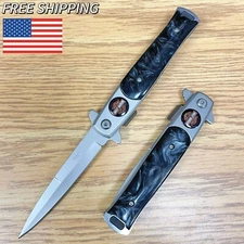 9" Harley Davidson Tactical Spring Assisted Open Survival Pocket Knife MBK Gift