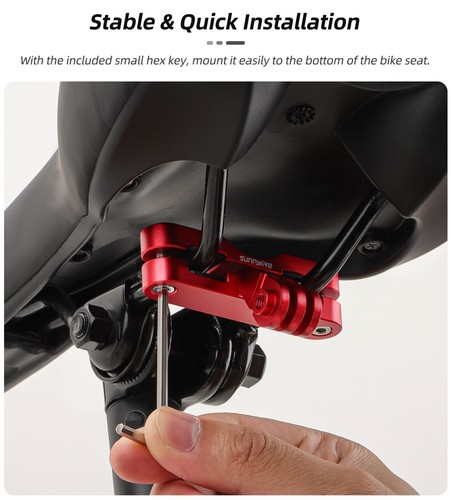 Bike Seat Rail Mount for GoPro HERO 13/12/11/10/9/8/7/6/5/4/3/MAX - Picture 6 of 31