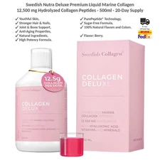 Swedish Nutra Deluxe Premium Liquid Marine Collagen 12,500 mg - 500ml