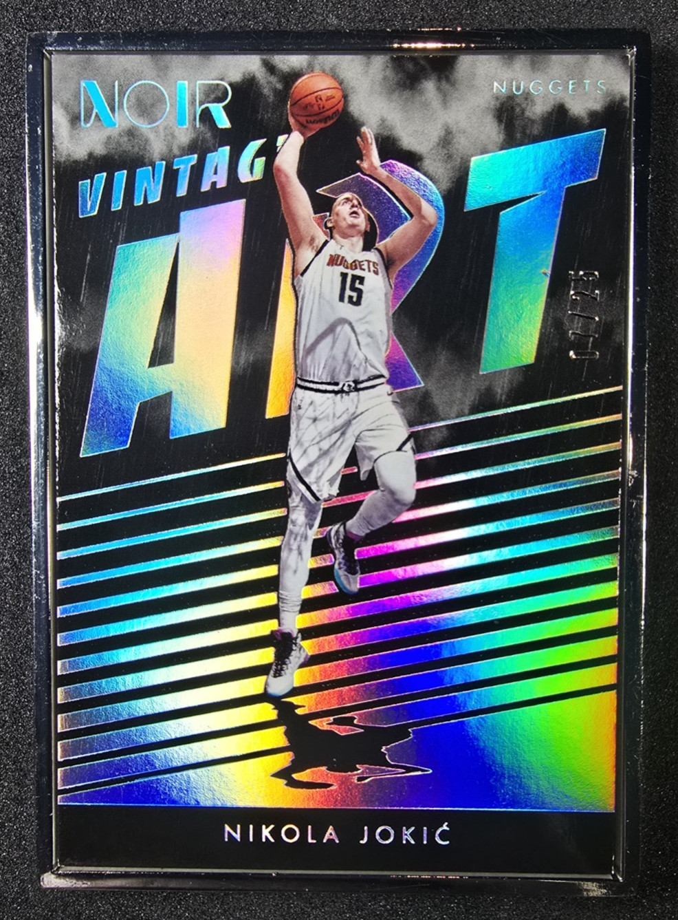 Nikola Jokic /25 2023-24 Panini Noir Silver City Edition #290 Denver Nuggets