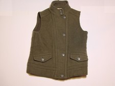 Woolrich Unisex Size M Light Olive Wool Blend Outdoor Vest