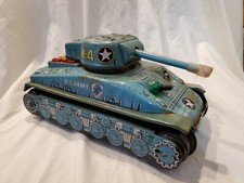 Vintage Battery M-4 Litho U.S Army Military Taiyo Mark M4 Tank Tin Toy Japan