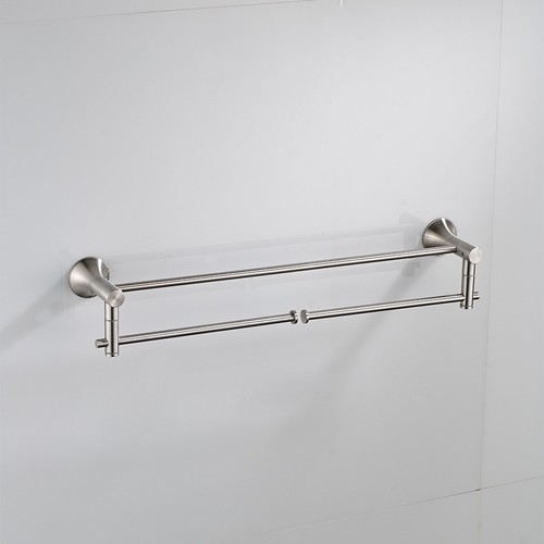 Toalleros giratorios montados en la pared de níquel cepillado para baño - Imagen 11 de 11
