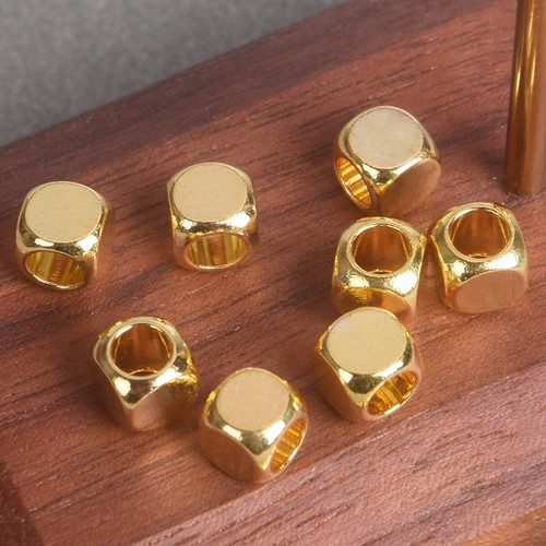 Cube Square Shape 2mm 3mm 4mm 5mm 6mm Solid Brass Metal Loose Spacer Beads Lot - Picture 14 of 31