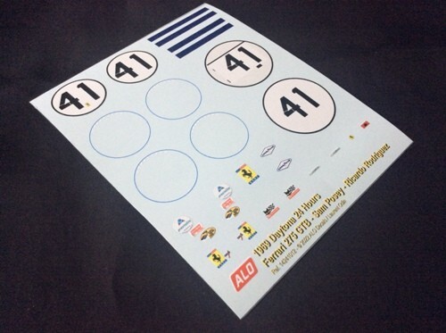 Decals Ferrari 275 GTB 1:24 anti-jaunissement pour maquette Daytona 1969