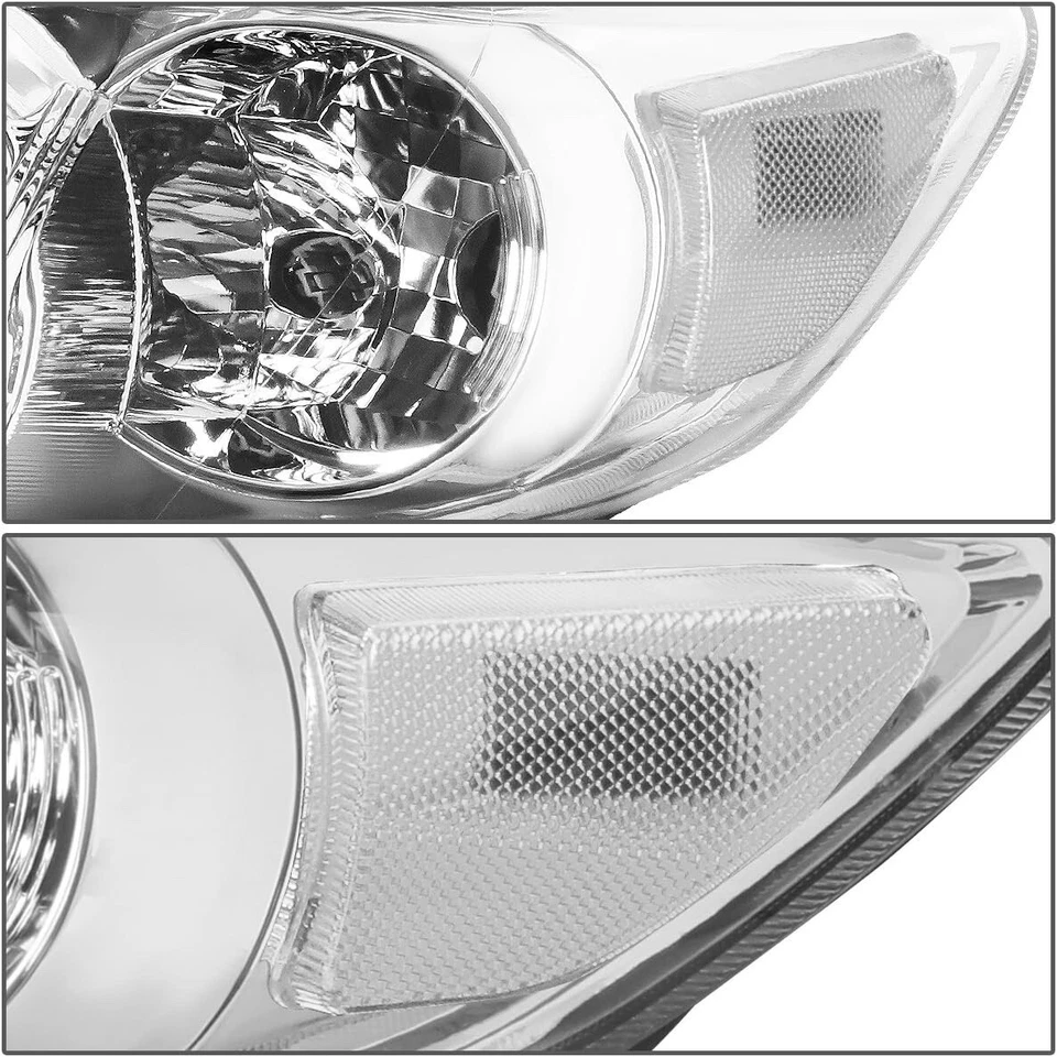 Se adapta a Toyota Corolla 2011-2013 carcasa cromada faros luces izquierda+derecha 11-13 Foto 3 de 4