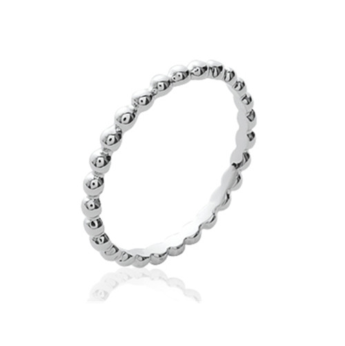Bague fine petites billes argent massif 925 pour peaux sensibles taille 48-62