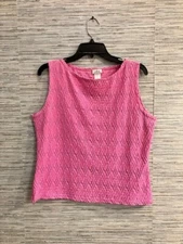 CDW Creative Design Works - Size XL - Hot Pink Unique Textured Top