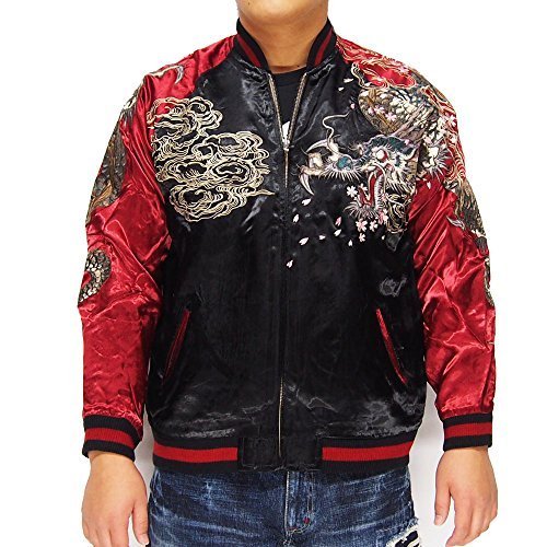 ジャケット・アウター Satori Sukajan Jacket Satori JAPANESE SUKAJAN Jacket Reversible Flame Ashura