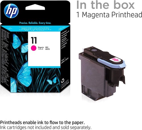 HP 11 ORIGINAL KOPF SCHWARZ MAGENTA CYAN GELB C4810A C4812A C4811A C4813A - Bild 9 von 16