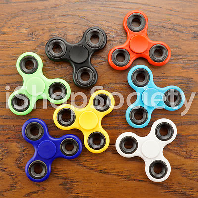 Tri Spinner Fidget Spinners EDC Figet Hand Desk Focus Toy ADHD - Multi Color