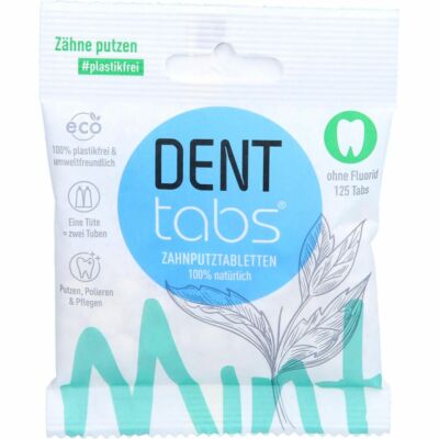 DENTTABS Zahnputztabletten stevia-mint o.Fluorid 125 St PZN10962533
