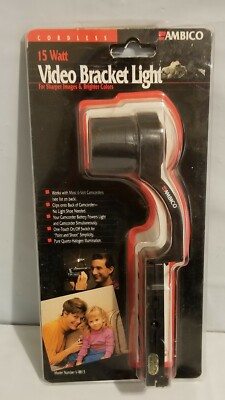 Vintage Ambico 15 Watt Video Bracket Light For 6-Volt Camcorders New in Package