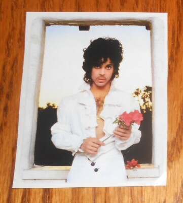 Prince Purple Rain Sticker Vintage 3x3.5 RARE Rose