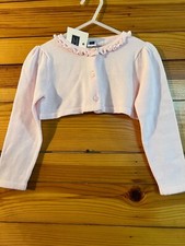 NWT Janie and Jack Garden Brunch Sweater Cardigan Pink Cropped Size 2T