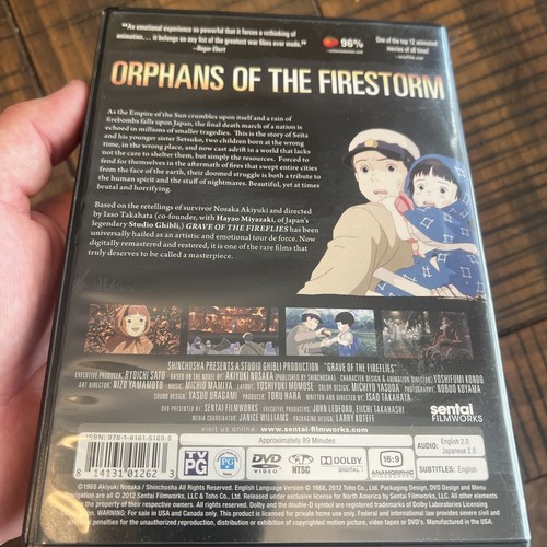RARE OPP Grave of the Fireflies Remastered Edition 1988 DVD Free Shipping! - Picture 4 of 6