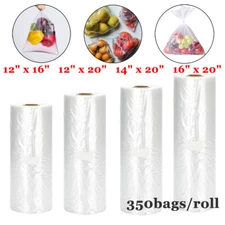12x16 12x20 14x20 16x20 Clear Plastic Produce Bags On a Roll Food Storage Bags