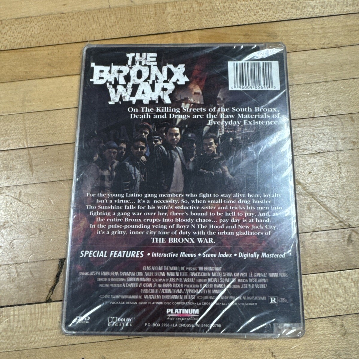 RARE The Bronx War 1990 DVD Joseph B Vasquez Underground Low