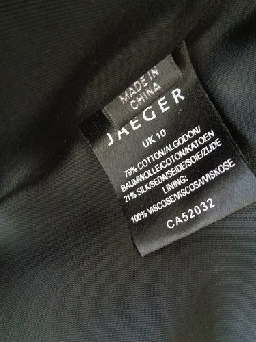 JAEGER BLACK BOLERO JACKET WITH PUFF CUFF DETAIL - SIZE 10 - Picture 10 of 10