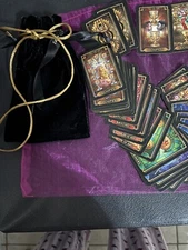 Mini Tarot “ Decoratif” by Ciro Marchetti with Black Velvet Pouch .Brand New