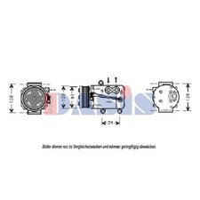 AKS DASIS Kompressor Klimaanlage passend für Ford KA Fusion 850568N