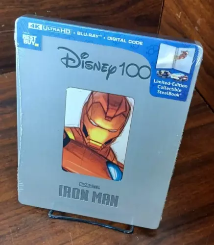 Marvel’s Iron Man Steelbook (4K+Blu-ray-No Digital)-Discs Unused-Free Shipping
