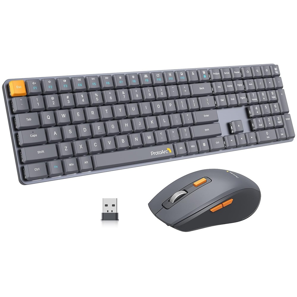 ProtoArc MECH KM200 Wireless Mechanical Keyboard and Mouse Combo Rechargeable 2.4G