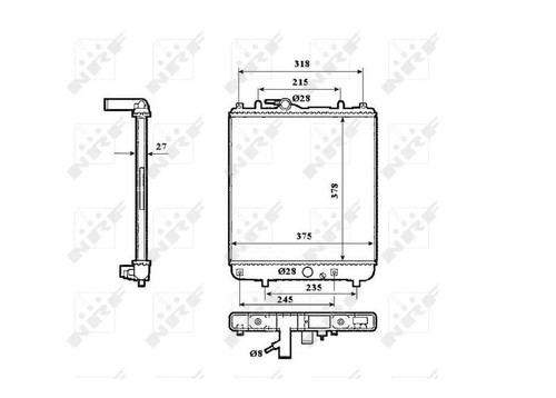 13182786 Radiatore Acqua per Opel Agila A H00 1.2 16v 55 Kw 75 Hp - Foto 2 di 9