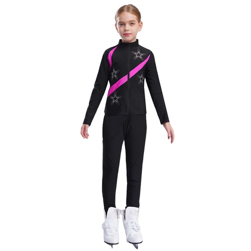 Kids Girls Outfits Stage Tracksuit Gymnastics Suit Training Clothes Sports Gym - Picture 22 of 82