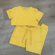 Mandala Scrubs Set Yellow XS New