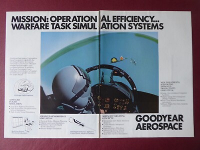 9/1984 PUB GOODYEAR AEROSPACE WARFARE TASK SIMULATION SYSTEMS F-15 SIMULATOR AD