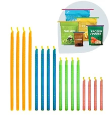 Magic Bag Sealer GRIPSTIC Style! 16 Food Saver Bag Sealer Sticks 4 Sizes