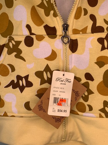 Red Fox Jacket Girls XL Beige Long Sleeves Full Zip Hooded Camouflage NEW - Picture 5 of 6