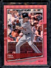 2020 Panini Donruss Holo Pink #108 - Photo Variation - Trea Turner 
