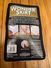 Wrap-Around Wonderskirt Twin Size Bed Skirt, 15" Drop, Light Blue