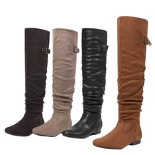 Women Ladies Over The Knee Thigh High Boots Classic Riding Booties