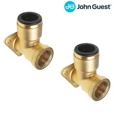 John Guest  2 x Brass Wingback Elbow�1/2" BSP Thread- Pipe OD 15mm