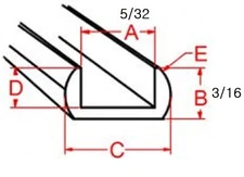 3/16 Round U Lead Came (30 feet)  (RU 70) - Stained Glass Supplies -Free shippin