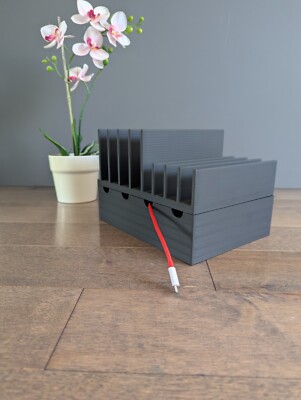 Multi Device Charging / Docking Station - Space Saving Device Organizer