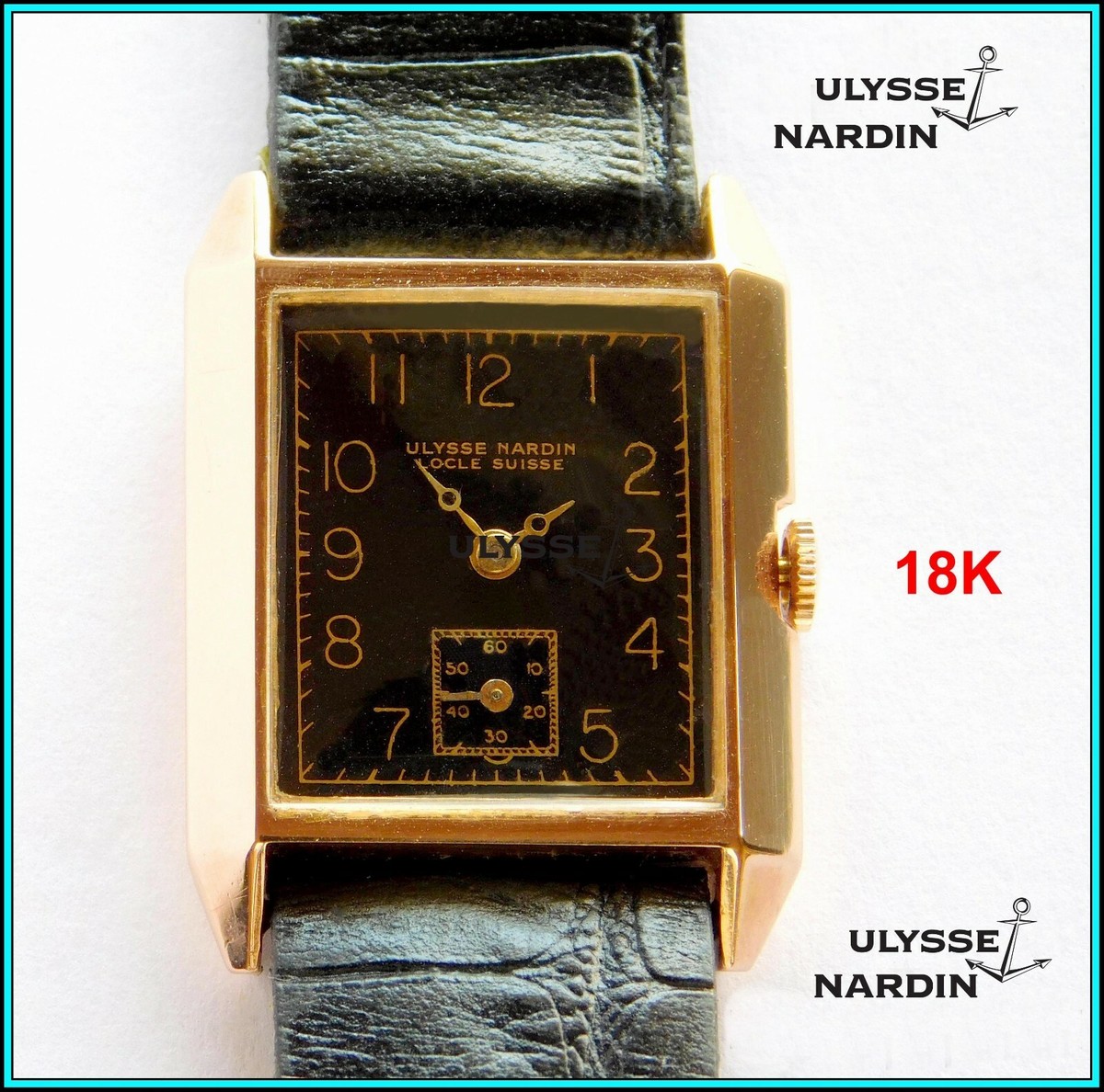 Vintage ULYSSE NARDIN 18k Solid Rose GOLD Ladies Wristwatch