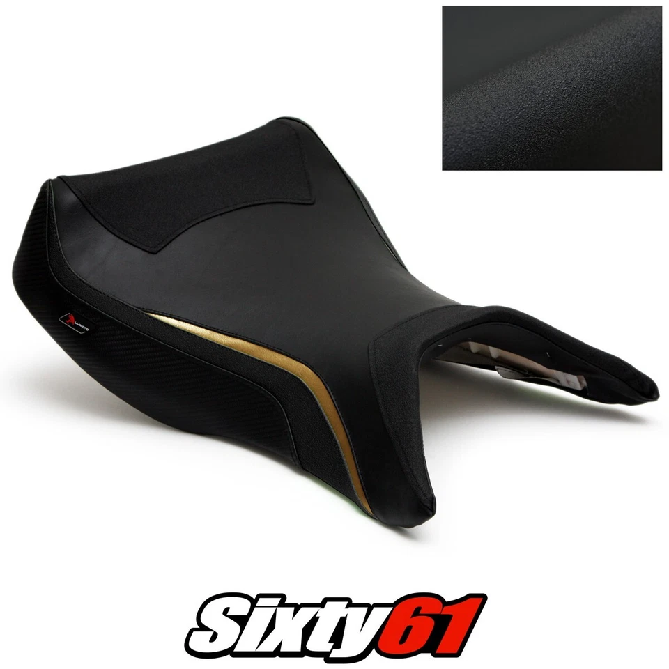 Fundas de asiento Kawasaki Ninja ZX12R 2000-2003 2004 2005 2006 negras Luimoto Tec-Grip Foto 2 de 4