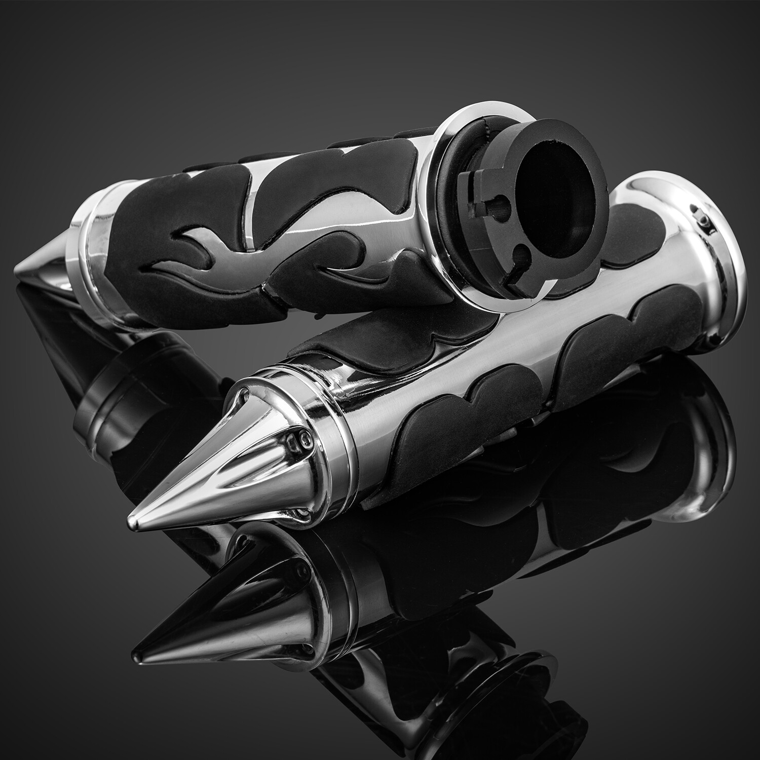 For Harley Honda Yamaha Suzuki 1" Motorcycle Handle Bar Hand Grips W/ Throttle