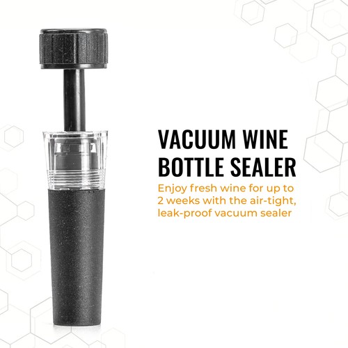 Juego de abridores de vino Cork Genius (4 piezas) con accesorios para vino - incluye bomba de aire - Imagen 5 de 28