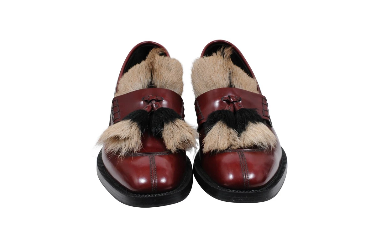 Prada fur loafers sale