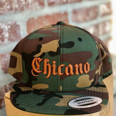 CHICANO SNAPBACK HAT NEW yupoong camo 