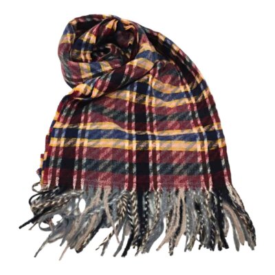 Sciarpa Uomo 100% Viscosa Stola Coprispalle Sfrangiata 200x70