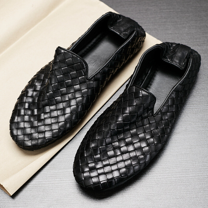 Bottega Veneta Woven shoes Men's slip-on leather shoes | eBay