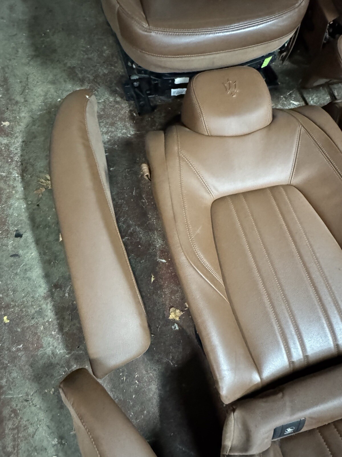 2014 - 2017 Maserati Ghibli S Q4 Seat Leather Cushion Front Rear Set Brown OEM